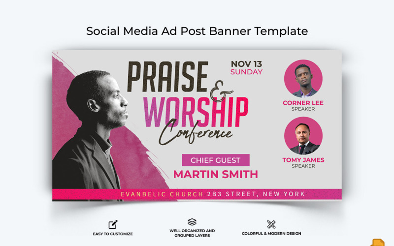 Church Speech Facebook Ad Banner Design-031 Social Media