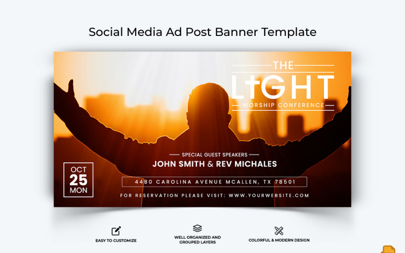 Church Speech Facebook Ad Banner Design-034 Social Media