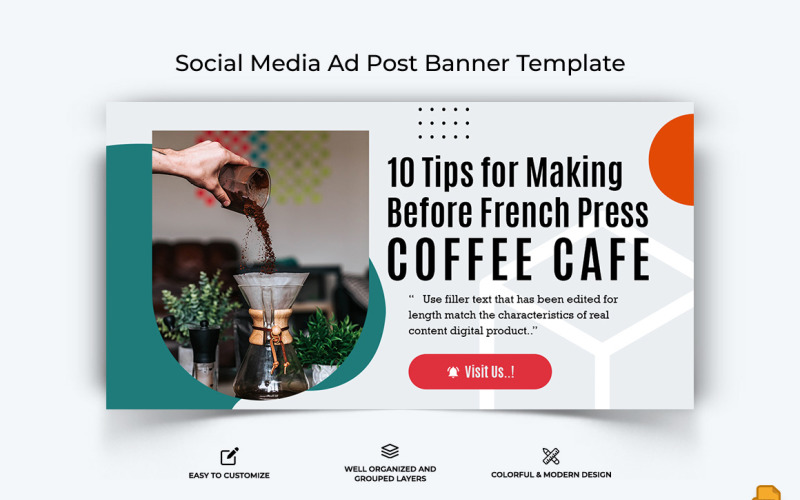 Coffee Making Facebook Ad Banner Design-001 Social Media