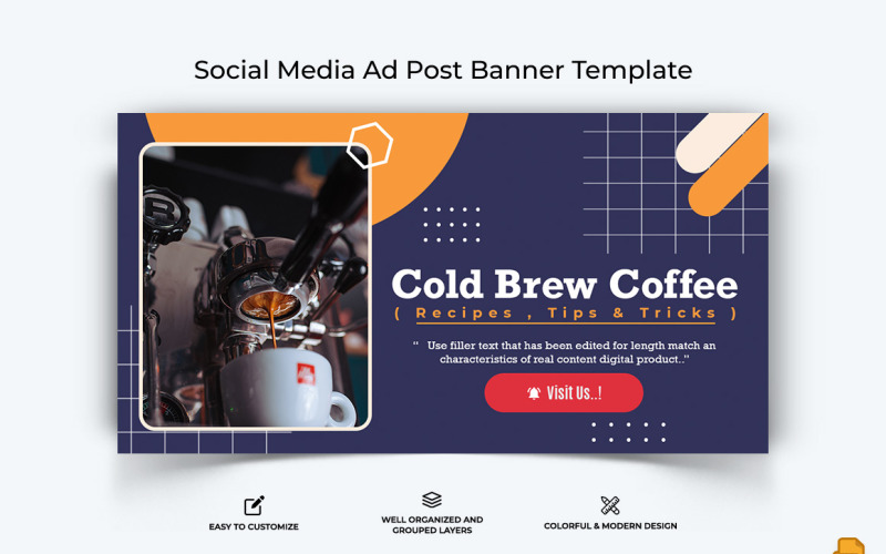 Coffee Making Facebook Ad Banner Design-003 Social Media