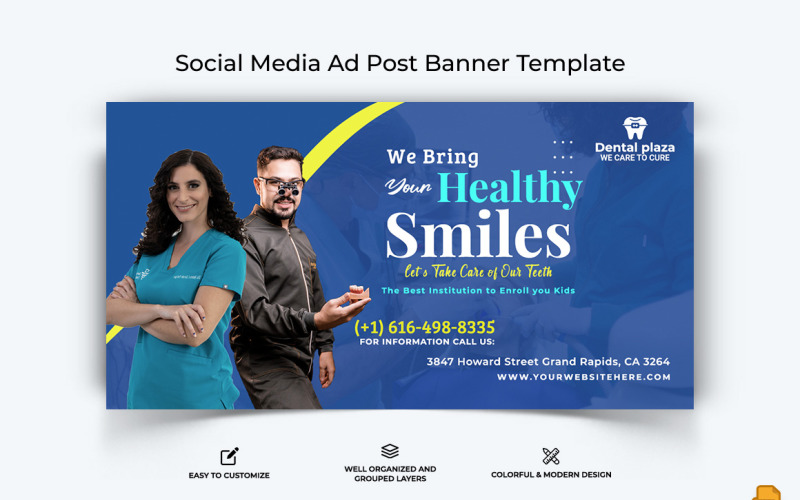 Dental Care Facebook Ad Banner Design-003 Social Media