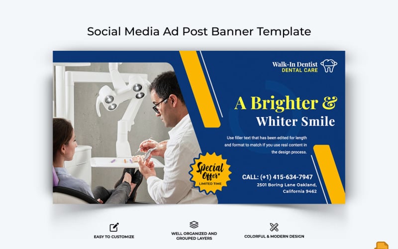 Dental Care Facebook Ad Banner Design-013 Social Media