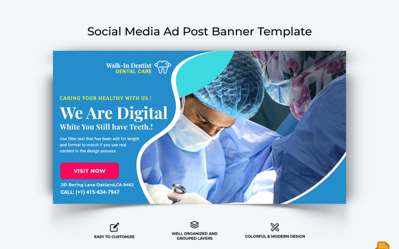 Dental Care Facebook Ad Banner Design-019 Social Media