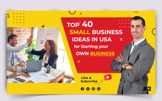 Business Service YouTube Thumbnail Design Template-12