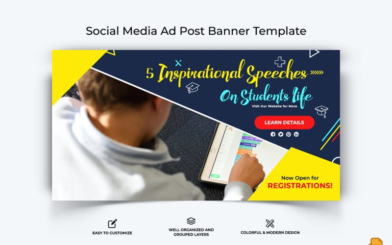 Education Facebook Ad Banner Design-012 Social Media