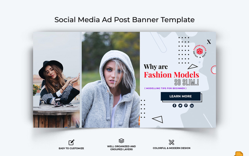 Fashion Facebook Ad Banner Design-007 Social Media