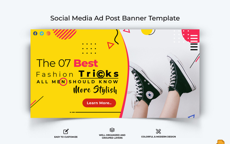 Fashion Facebook Ad Banner Design-016 Social Media
