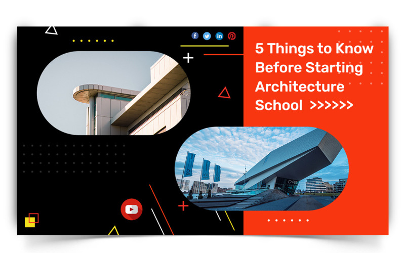 Architecture YouTube Thumbnail Design Template-18 Social Media