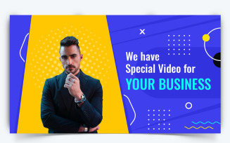 Business Service YouTube Thumbnail Design Template-54