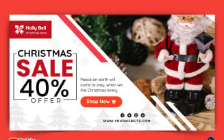 Christmas Sale Offers YouTube Thumbnail Design Template-07