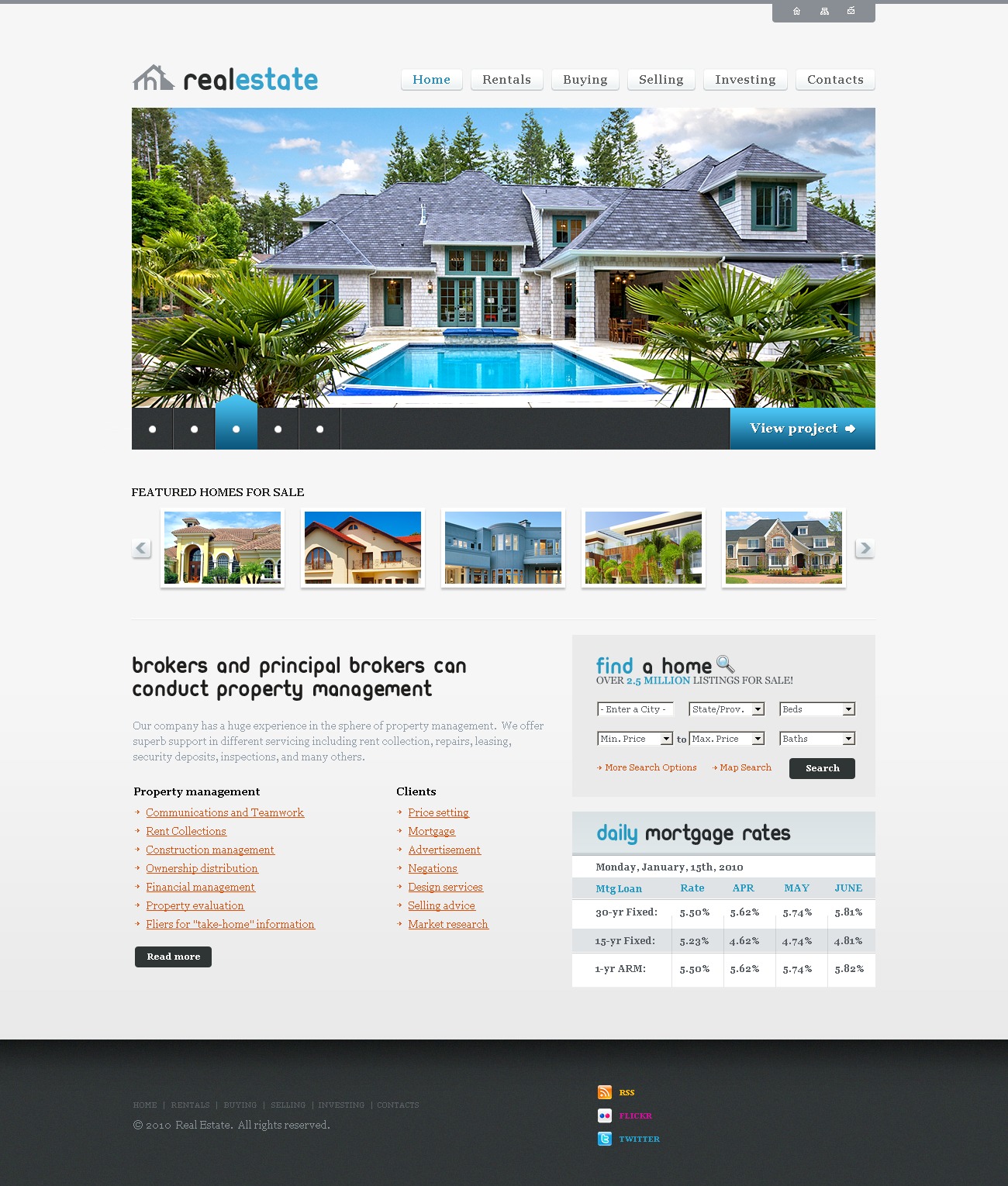 Real Estate Agency Website Template #29207