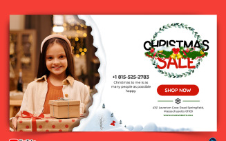 Christmas Sale Offers YouTube Thumbnail Design Template-13