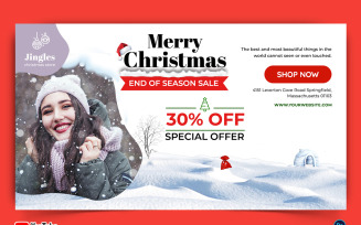 Christmas Sale Offers YouTube Thumbnail Design Template-14