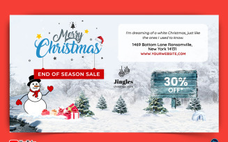 Christmas Sale Offers YouTube Thumbnail Design Template-16