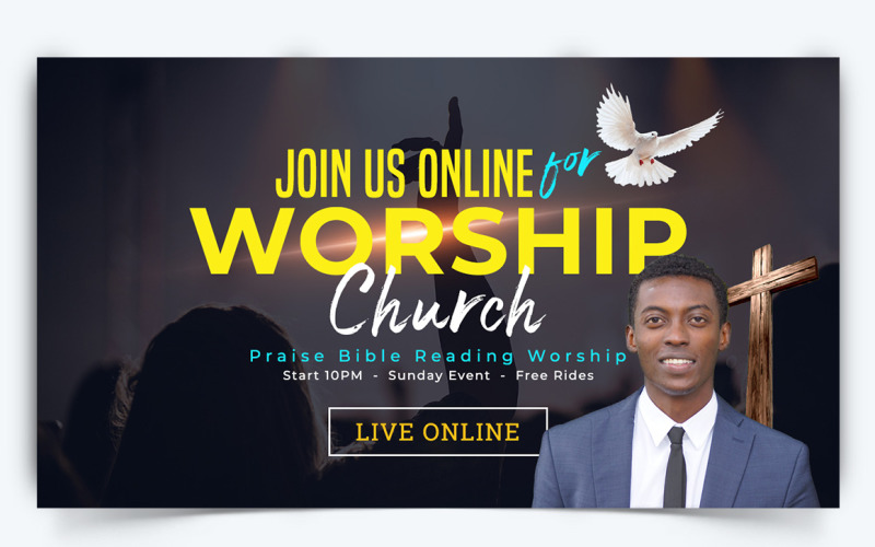 Church Speech YouTube Thumbnail Design Template-27 Social Media