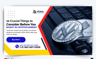 Cryptocurrency YouTube Thumbnail Design Template-12