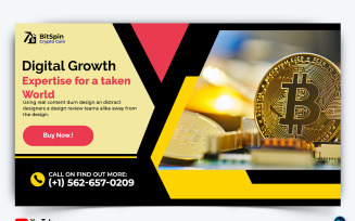 Cryptocurrency YouTube Thumbnail Design Template-13