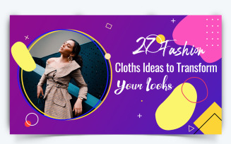 Fashion YouTube Thumbnail Design Template-22