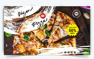 Food and Restaurant YouTube Thumbnail Design Template-18