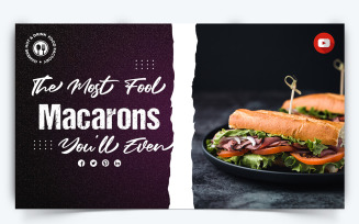 Food and Restaurant YouTube Thumbnail Design Template-21