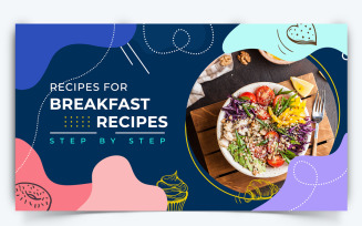 Food and Restaurant YouTube Thumbnail Design Template-29