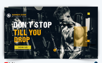 Gym and Fitness YouTube Thumbnail Design Template-23