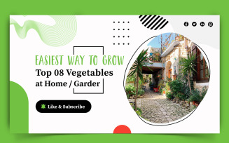 Home Gardening YouTube Thumbnail Design Template-01