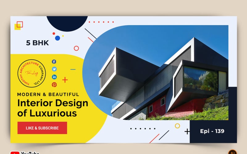 Architecture YouTube Thumbnail Design -03 Social Media