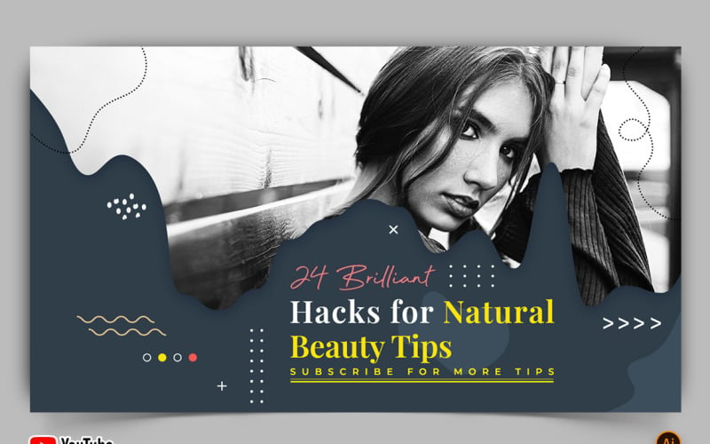Beauty Tips YouTube Thumbnail Design -07 Social Media