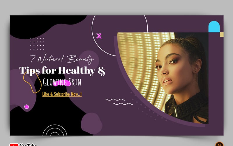 Beauty Tips YouTube Thumbnail Design -12 Social Media