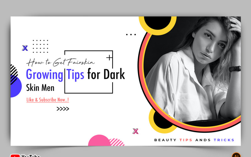 Beauty Tips YouTube Thumbnail Design -14 Social Media