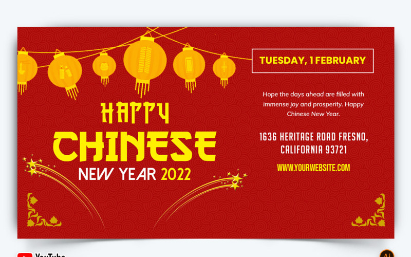 Chinese New Year YouTube Thumbnail Design -13 Social Media