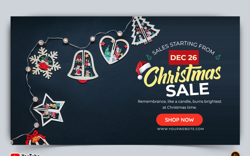 Christmas Sale YouTube Thumbnail Design -15 Social Media