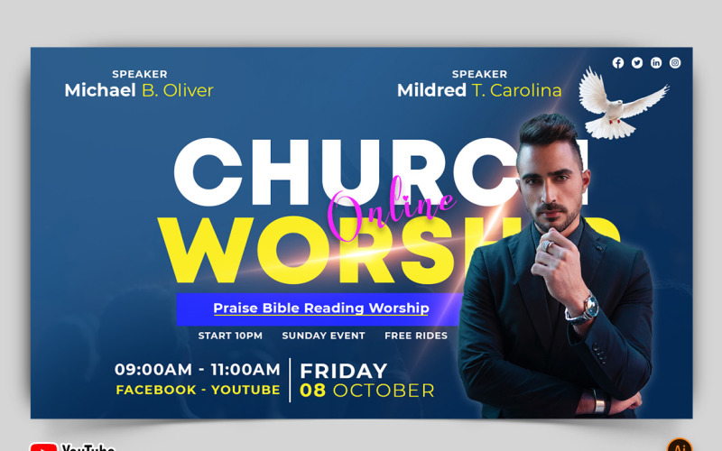 Church Speech YouTube Thumbnail Design -07 Social Media