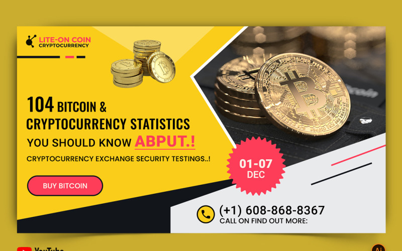 Cryptocurrency YouTube Thumbnail Design -06 Social Media