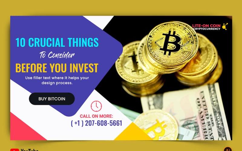 Cryptocurrency YouTube Thumbnail Design -07 Social Media