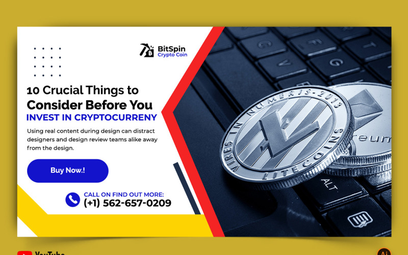 Cryptocurrency YouTube Thumbnail Design -12 Social Media