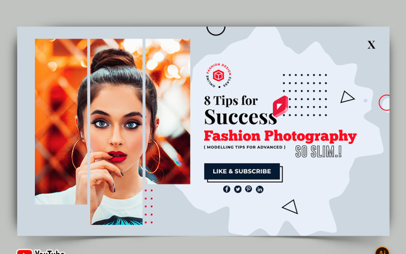 Fashion YouTube Thumbnail Design -15 Social Media