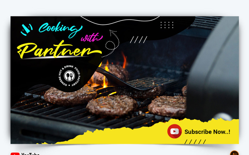Food and Restaurant YouTube Thumbnail Design -14 Social Media