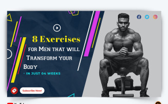 Gym and Fitness YouTube Thumbnail Design -06