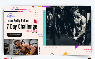 Gym and Fitness YouTube Thumbnail Design -11
