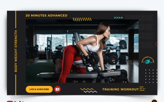 Gym and Fitness YouTube Thumbnail Design -13