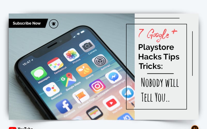 Mobile Tips Tricks YouTube Thumbnail Design -06 Social Media