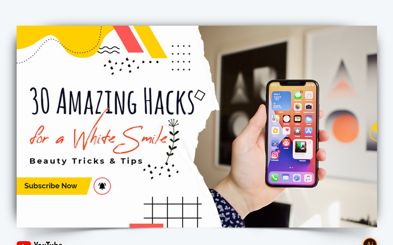 Mobile Tips Tricks YouTube Thumbnail Design -15 Social Media