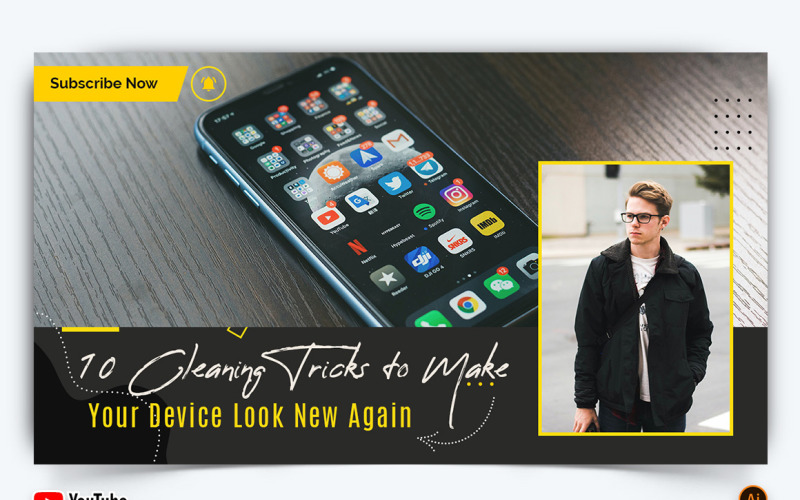Mobile Tips Tricks YouTube Thumbnail Design -18 Social Media
