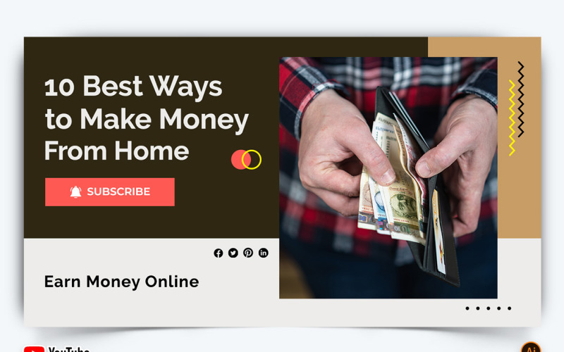 Online Money Earnings YouTube Thumbnail Design -02 Social Media