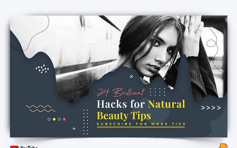 Beauty Tips YouTube Thumbnail Design -007 Social Media