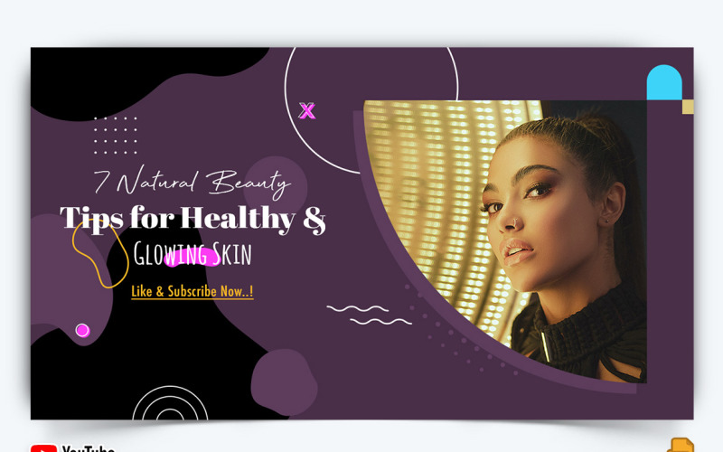 Beauty Tips YouTube Thumbnail Design -012 Social Media