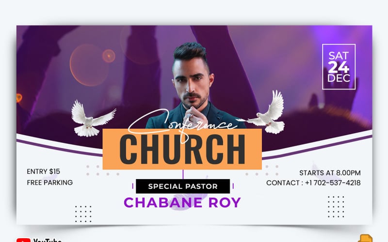 Church Speech YouTube Thumbnail Design -035 Social Media