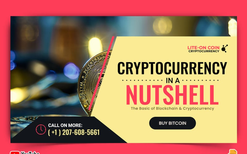 Cryptocurrency YouTube Thumbnail Design -002 Social Media